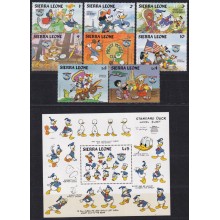 F-EX62832 SIERRA LEONE MNH 1984 WALT DISNEY 50th ANNIV DONALD DUCK.