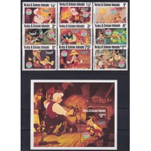 F-EX62843 TURK & CAICOS MNH 1980 WALT DISNEY PINOCCHIO.