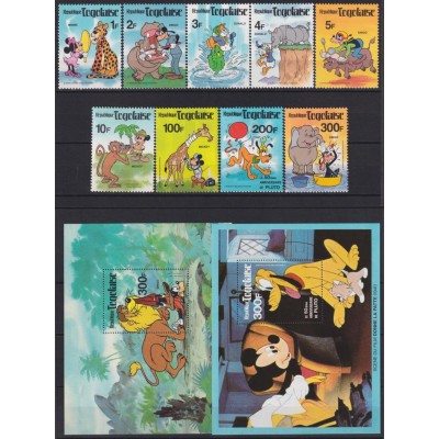 F-EX62838 TOGO MNH 1980 WALT DISNEY MICKEY MOUSE PLUTO MINNIE GOOFY DINGO.
