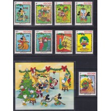 F-EX62826 TURKS & CAICOS MNH 1983 CHRISTMAS WALT DISNEY MICKEY MOUSE DONALD DUCK PLUTO GOOFY.