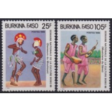 F-EX60064 BURKINA FASO MNH 1986 NATIONAL WEEK OF BOBO CULTURE ETHNOGRAPHY.