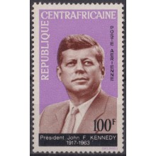 F-EX58636 CENTRAL AFRICA REP MNH 1964 FAMOUS PEOPLES PRESIDENT JOHN F. KENNEDY.