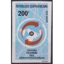 F-EX55902 CENTRAL AFRICA REP MNH 1977 IMPERF IUT INTERNATIONAL TELECOMMUCATIONS DAY.