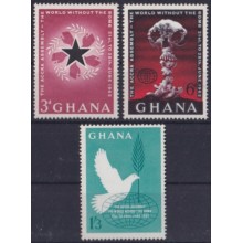 F-EX57477 GHANA MNH 1962 ACCRA PEACE CONFERENCE WHITHOUT ATOMIC BOM.