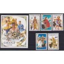 F-EX57413 GHANA MNH 1984 TRADITIONAL CULTURE & ETHNOGRAPY.
