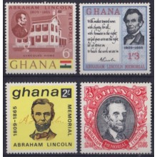 F-EX57476 GHANA MNH 1965 PRESIDENT ABRAHAM LINCOLN.