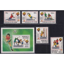 F-EX64283 YVORY COAST MNH 1982 SPAIN CHAMPIONSHIP SOCCER FOOTBALL WINNER.