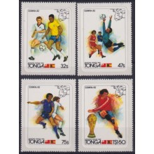 F-EX64254 TONGA MNH 1982 ADHESIVE WORLD CHAMPIONSHIP SOCCER FOOTBALL.
