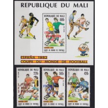 F-EX64257 MALI MNH 1982 WINNER OVERPRINT WORLD CHAMPIONSHIP SOCCER FOOTBALL.