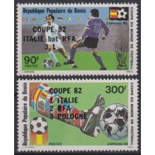 F-EX64276 BENIN MNH 1982 WINNER OVERPRINT FIFA CHAMPIONSHIP SOCCER FOOTBALL.