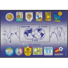 F-EX64263 BRAZIL MNH 1984 FIFA 80º YEAR WORLD CHAMPIONSHIP SOCCER FOOTBALL.