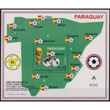 F-EX63642 PARAGUAY MNH 1982 WORLD CHAMPIONSHIP SOCCER FOOTBALL.