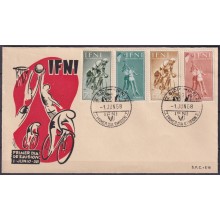 F-EX64158 SPAIN IFNI MOROCCO 1958 FDC CICLE.