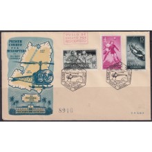 F-EX64164 SPAIN IFNI MOROCCO 1956 FDC HELICOPTER FIRST FLIGHT INDIGENOUS.
