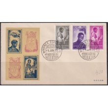 F-EX64413 SPANISH GUINEA SPAIN 1955 FDC APOSTOLIC CENTENARIAL RELIGION INDIGENOUS.