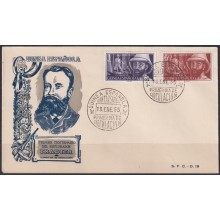 F-EX64419 SPANISH GUINEA 1955 FDC IRADIER CENTENARY CANOES BOAT INDIGENOUS.