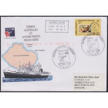 F-EX63690 TAAF FRANCE POLAR ANTARCTIC 1997 FDC ALFRED FAURE STATION CANCEL.