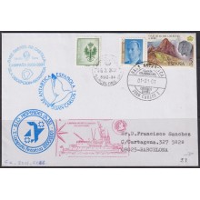 F-EX63680 SPAIN POLAR ANTARCTIC 2001 JUAN CARLOS I STATION X CAMPAING LAS PALMAS SHIP.