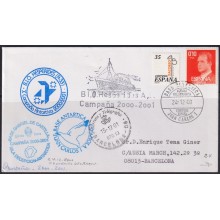 F-EX64429 SPAIN POLAR ANTARCTIC 2001 GABRIEL DE CASTILLA STATION HESPERIDES SHIP.