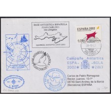 F-EX63685 SPAIN POLAR ANTARCTIC 2002 JUAN CARLOS I STATION PAQUEBOT SHIP HESPERIDES.