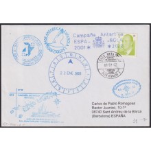 F-EX63686 SPAIN POLAR ANTARCTIC 2002 JUAN CARLOS I STATION PAQUEBOT SHIP LAS PALMAS.