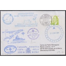 F-EX63682 SPAIN POLAR ANTARCTIC 2002 GABRIEL DE CASTILLA STATION PAQUEBOT SHIP HESPERIDES.