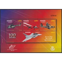 F-EX63655 SPAIN ESPAÑA MNH 2011 CENT OF MILITAR AVIATION AVION AIRPLANE SHEET.