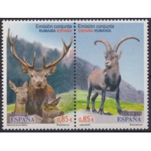 F-EX64378 ESPAÑA SPAIN MNH 2011 JOINT ISSUE RUMANIA CIERVOS ANTELOPE.