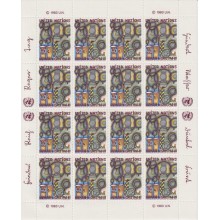 F-EX62263 UNITED NATIONS UN MNH 1983 HUMAN RIGHT COMPLETE SET IN SHEET.