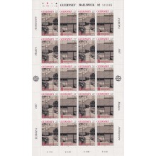 F-EX62264 GUERNSEY UK ENGLAND MNH 1987 EUROPA ARCHITECTURE COMPLETE SET SHEET.