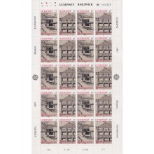F-EX62264 GUERNSEY UK ENGLAND MNH 1987 EUROPA ARCHITECTURE COMPLETE SET SHEET.
