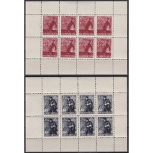 F-EX62274 CROATIA HRVATSKA MNH 1944 POSTMAN TELEPHON COMPLETE SHEET.