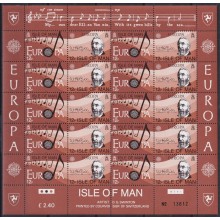 F-EX62244 MAN IS ENGLAND UK MNH 1985 EUROPA CEPT MUSIC COMPLETE SHEET.