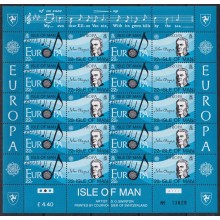 F-EX62244 MAN IS ENGLAND UK MNH 1985 EUROPA CEPT MUSIC COMPLETE SHEET.
