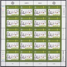 F-EX62246 GUERNSEY ENGLAND UK MNH 1985 EUROPA CEPT MUSIC COMPLETE SHEET.