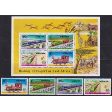 F-EX62868 KENYA MNH 1976 RAILWAYS TRAIN LOCOMOTIVE RAILROAD FERROCARRIL