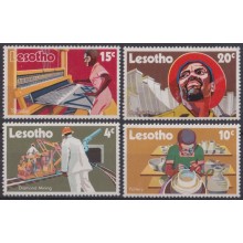 F-EX63548 LESOTHO MNH 1971 DIAMOND MINING MINERAL RAILWAYS TRAIN RAILROAD.
