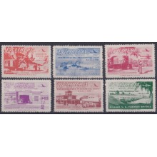 F-EX63402 LIBERIA MNH 1954 BRIDGE RAILROAD BUILDING AIRPORT RAILWAYS.