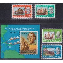 F-EX64469 RUMANIA MNH 1992 DISCOVERY OF AMERICA COLON COLUMBUS SHIP BARCOS.