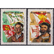 F-EX64474 BRAZIL BRASIL MNH 1984 DISCOVERY ALVAREZ CABRAL COLON COLUMBUS.