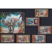 F-EX64643 MADAGASCAR MNH 1987 DISCOVERY SHIP COLUMBUS MEGALLAN BARTOLOME DIAZ.