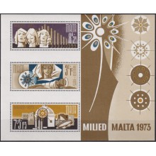 F-EX64649 MALTA MNH 1972 CHRISTMAS NAVIDAD DRAWING ART WOMAN RELIGION