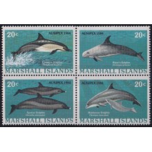 F-EX64508 MARSHALL IS MNH 1984 SEA MARINE WILDLIFE FISH PECES DELFINES.
