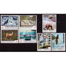 F-EX64650 ROMANIA RUMANIA MNH 1992 FOREST FAUNA BIRD WOLF OWL BEAR EAGLE DEER.