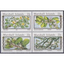 F-EX64507 MARSHALL IS MNH 1985 FLOWER FLORES BLOCK.