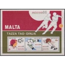 F-EX64494 MALTA MNH 1986 MEXICO SOCCER FOOTBALL FUTBOL WOLD CUP.