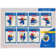F-EX65027 FRANCE MNH 1998 SOCCER FOOTBALL FUTBOL WOLD CUP SPECIAL SHEET.