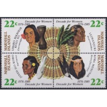 F-EX64510 MARSHALL IS MNH 1985 DECADE FOR WOMAN ETNIC FOLKLORE.