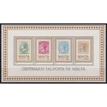 F-EX64647 MALTA MNH 1985 CENTENARY OF FIRST STAMPS.