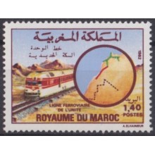 F-EX63970 MAROC MOROCCO MNH 1982 RAILROAD TRAIN RAILWAYS LOCOMOTIVE FERROCARRIL